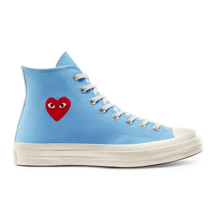 Image of Converse Chuck Taylor All-Star 70s Hi Comme des Garcons Play Bright Blue