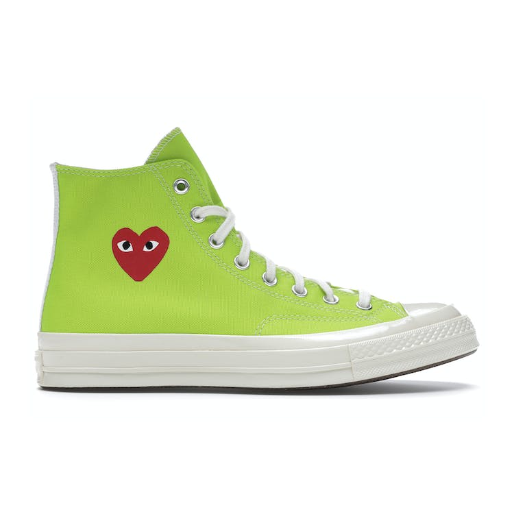 Image of Converse Chuck Taylor All-Star 70s Hi Comme des Garcons Play Bright Green