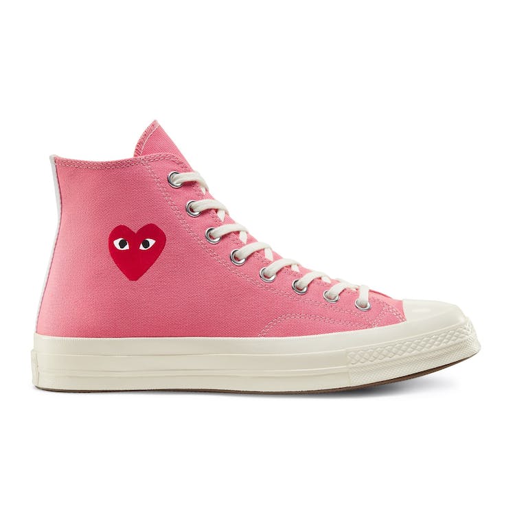 Image of Converse Chuck Taylor All-Star 70s Hi Comme des Garcons Play Bright Pink