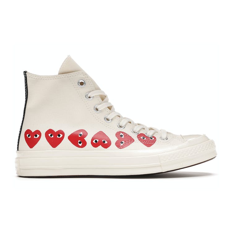 Image of Converse Chuck Taylor All-Star 70s Hi Comme des Garcons Play Multi-Heart White
