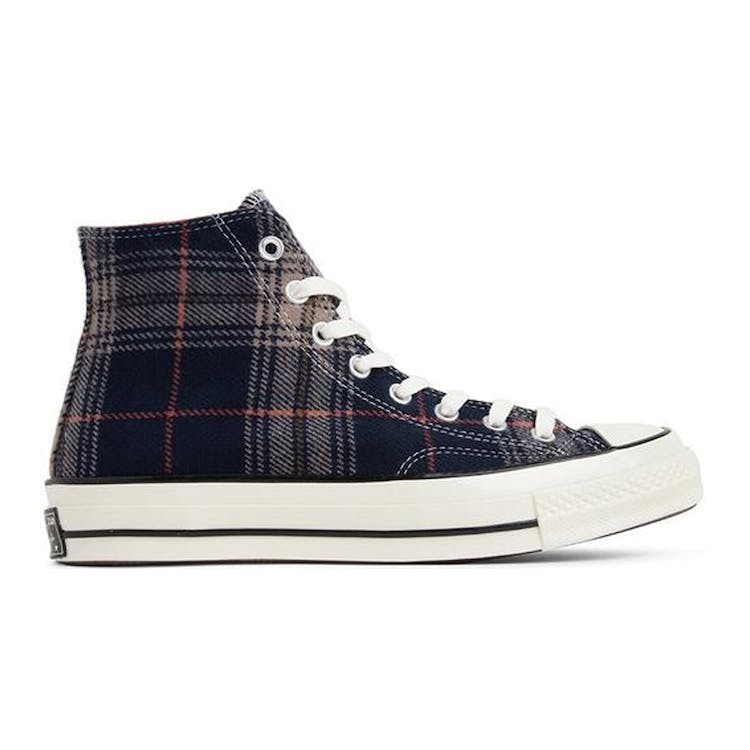 Image of Converse Chuck Taylor All-Star 70s Hi Plaid Pack Navy