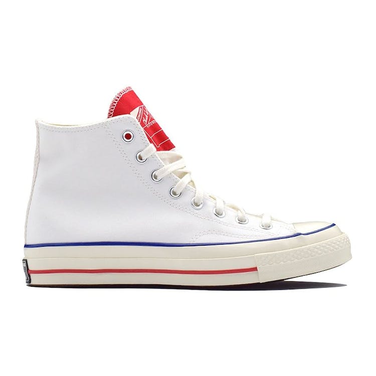Image of Converse Chuck Taylor All-Star 70s Hi Twisted Tongue White Red