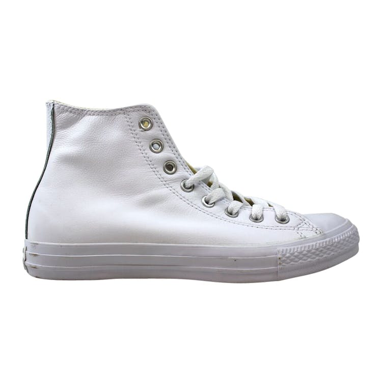 Image of Converse Chuck Taylor All Star Leather Hi White Monochrome