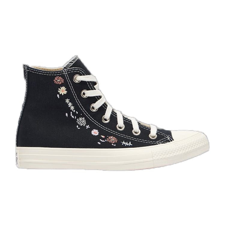Image of Converse Chuck Taylor All-Star Lift Hi Black Floral Embroidery (W)
