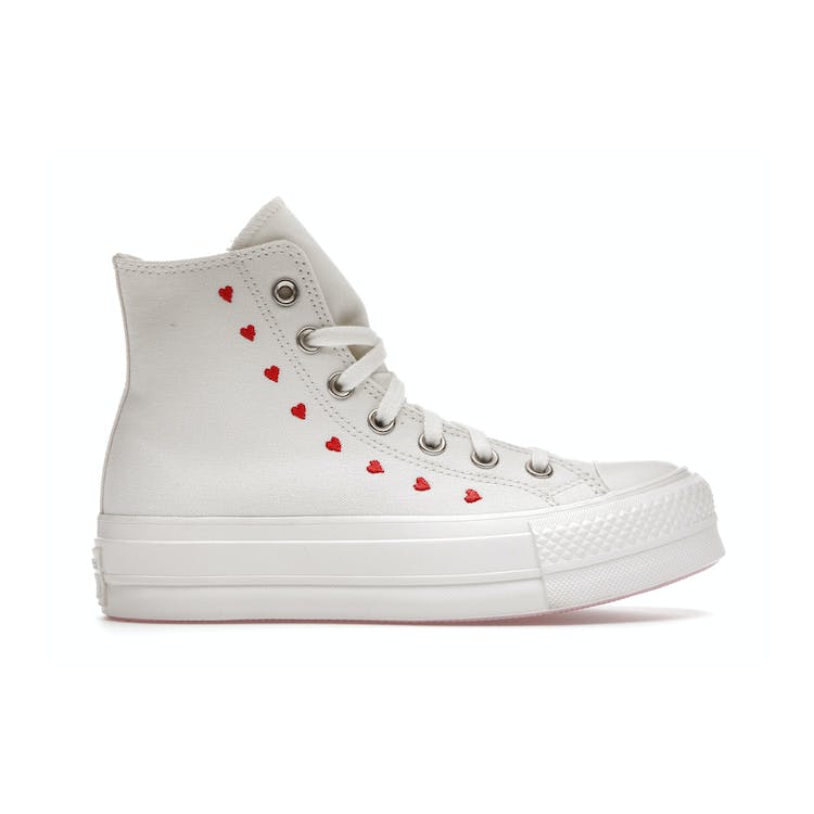Image of Converse Chuck Taylor All-Star Lift Hi White Red (W)