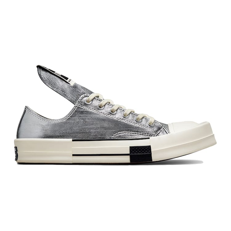 Image of Converse TURBODRK Chuck Taylor All-Star 70 Ox Rick Owens DRKSHDW Silver White