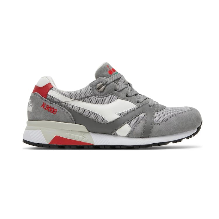 Image of Diadora N9000 Made in Italy Storm Grey Red