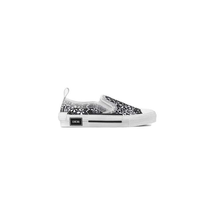 Image of Dior And Shawn B23 Slip On Black White Embroidery