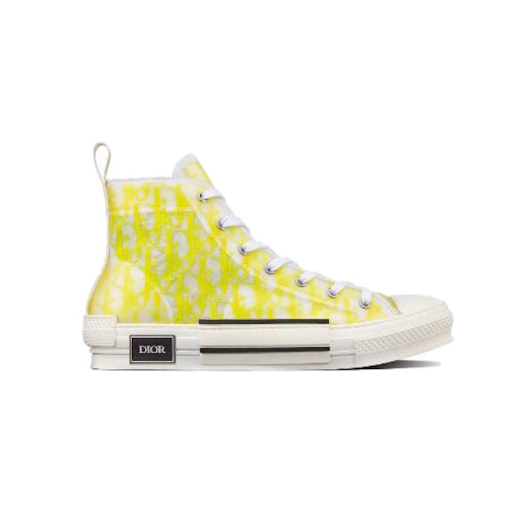 Image of Dior B23 High Top White Yellow Oblique