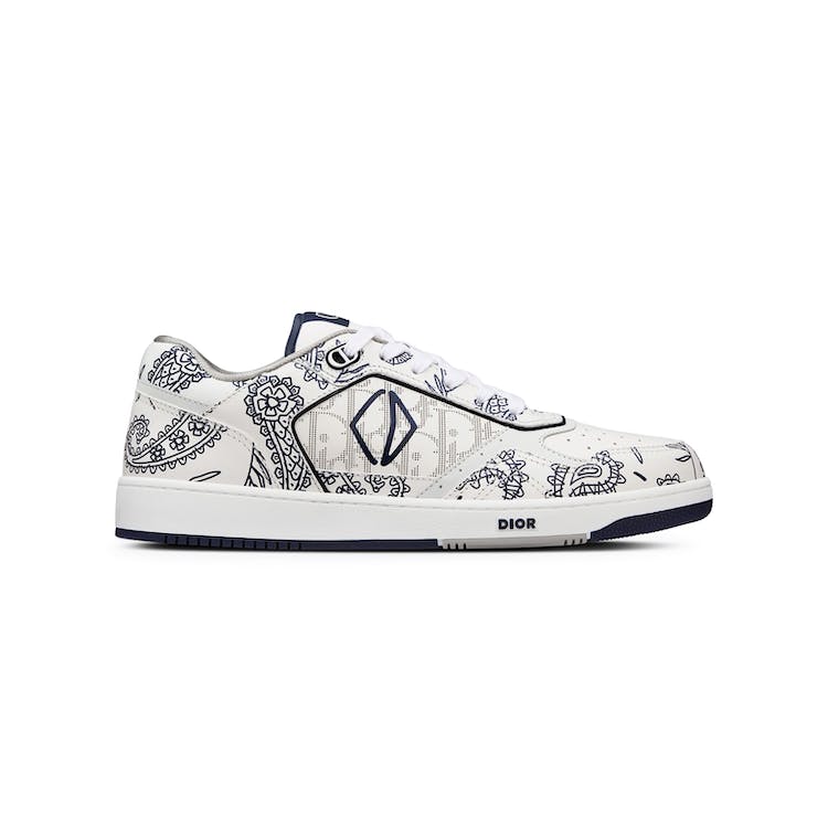 Image of Dior B27 Low White Navy Blue CD Paisley White Dior Oblique
