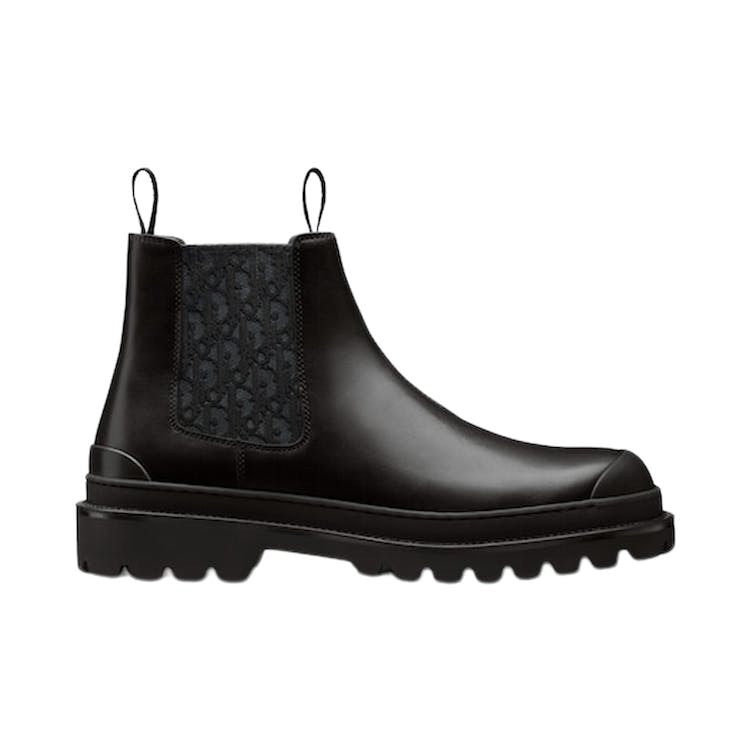 Image of Dior Explorer Chelsea Boot Black Black Dior Oblique Motif