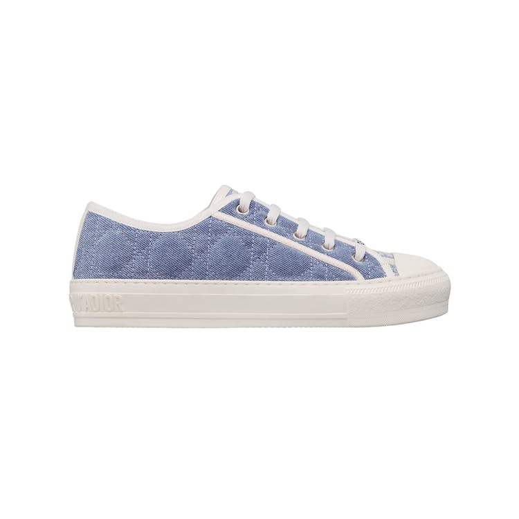 Image of Dior WalkNDior Low Top Blue Faded Cannage Embroidered Denim (W)