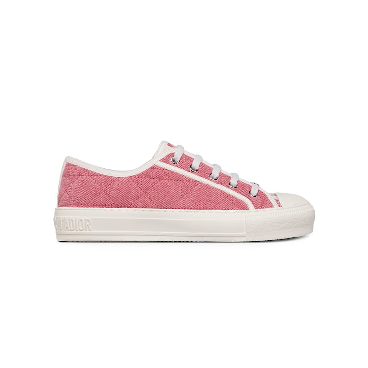 Image of Dior WalkNDior Low Top Pink Faded Cannage Embroidered Denim (W)