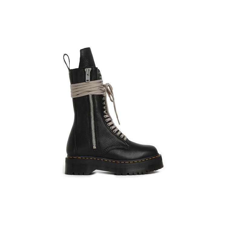 Image of Dr. Martens 1918 Quad Leather Sole Calf Length Boot Rick Owens Black (W)