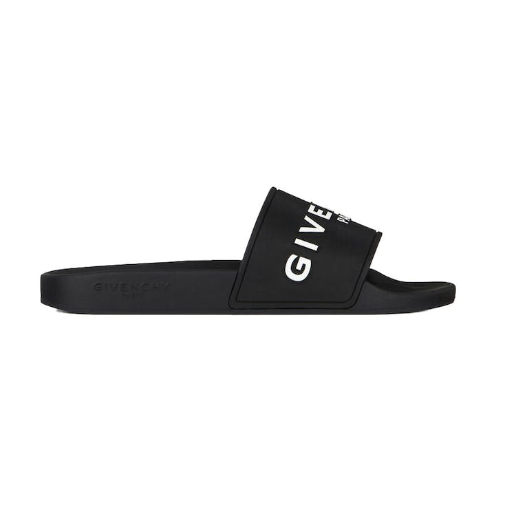 Image of Givenchy Paris Flat Sandals Black White