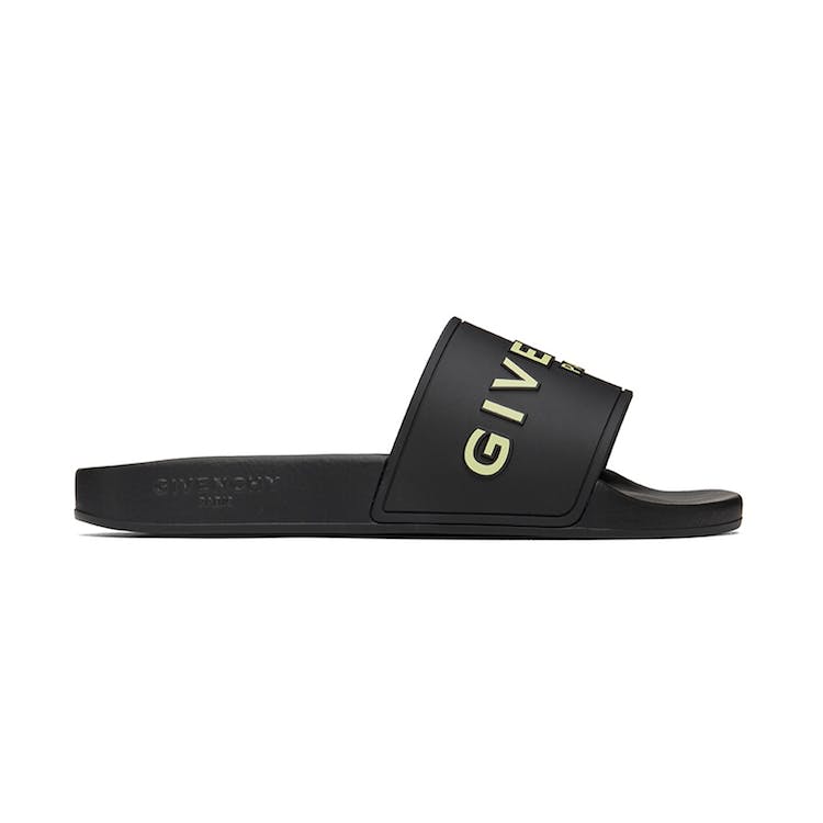 Image of Givenchy Paris Flat Sandals Black Yellow