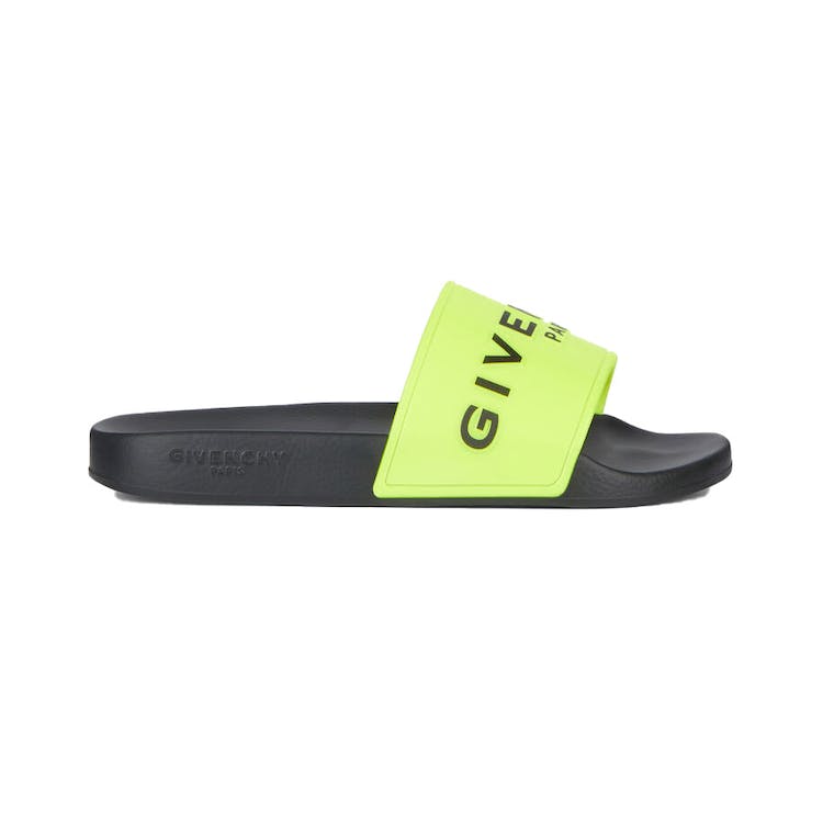 Image of Givenchy Paris Flat Sandals Neon Yellow
