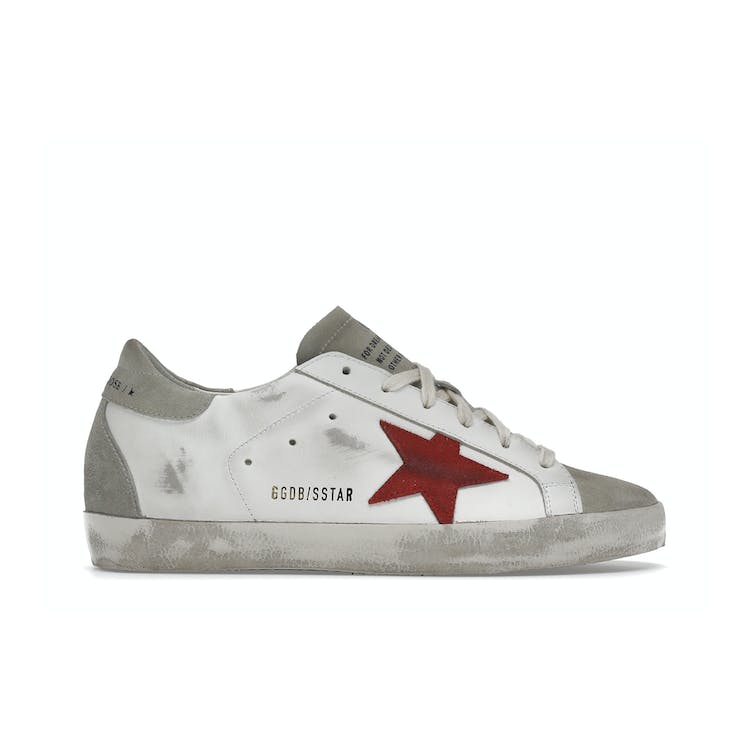 Image of Golden Goose Super-Star White Grey Red (W)