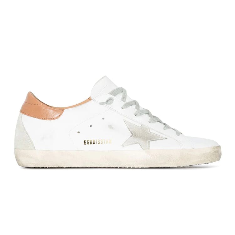Image of Golden Goose Super-Star White Vacchetta Tan Grey Suede Patch (W)