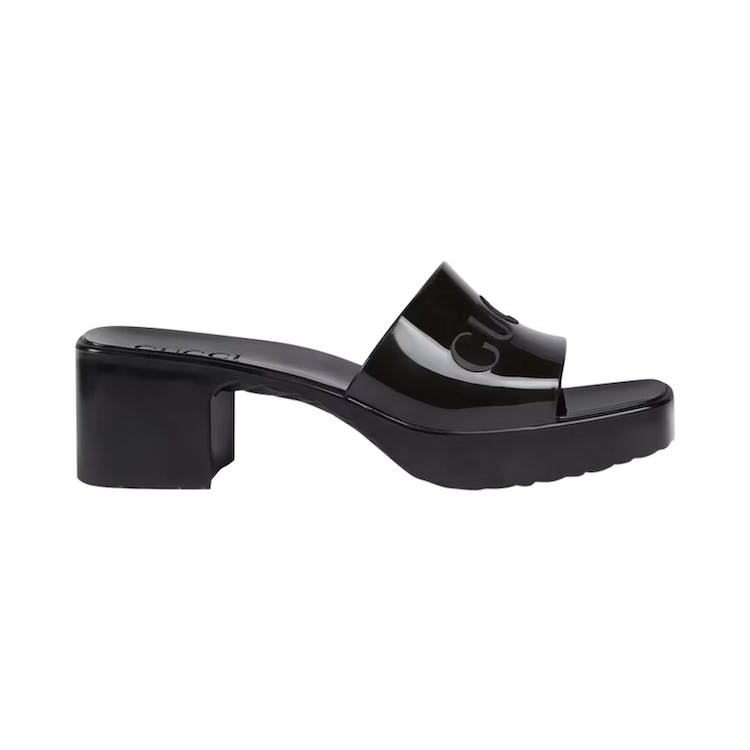 Image of Gucci 60mm Slide Sandal Black Rubber