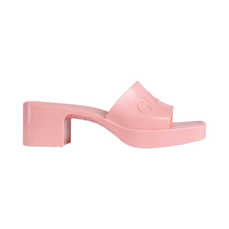 Image of Gucci 60mm Slide Sandal Pink Rubber