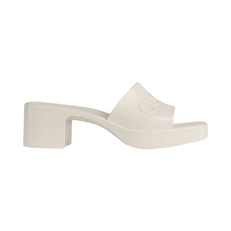 Image of Gucci 60mm Slide Sandal White Rubber