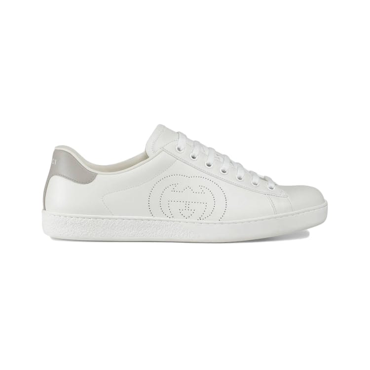 Image of Gucci Ace Perforated Interlocking G White
