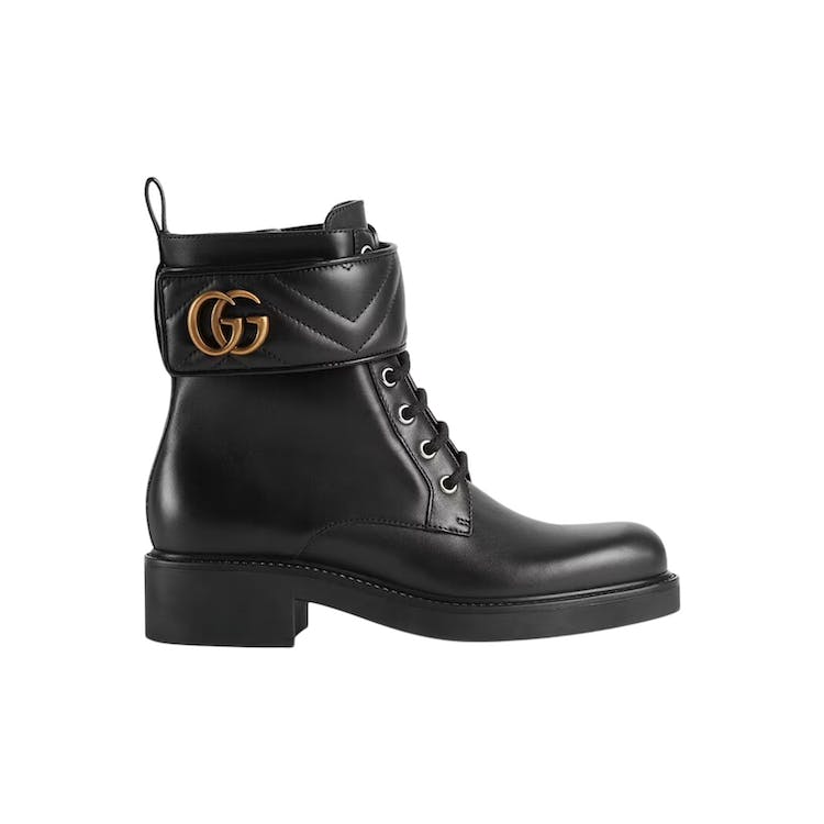 Image of Gucci Double G 40mm Ankle Boot Black Leather