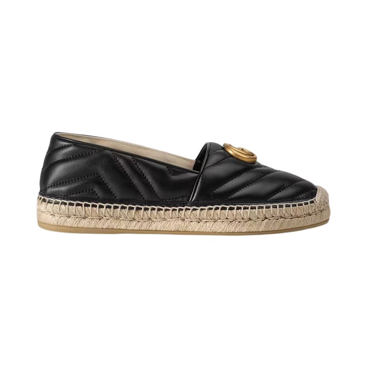 Image of Gucci Double G Espadrille Black Leather