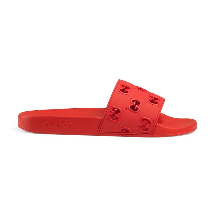 Image of Gucci GG Slide Rubber Red