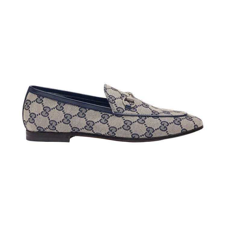 Image of Gucci Jordaan Loafer Blue GG Canvas