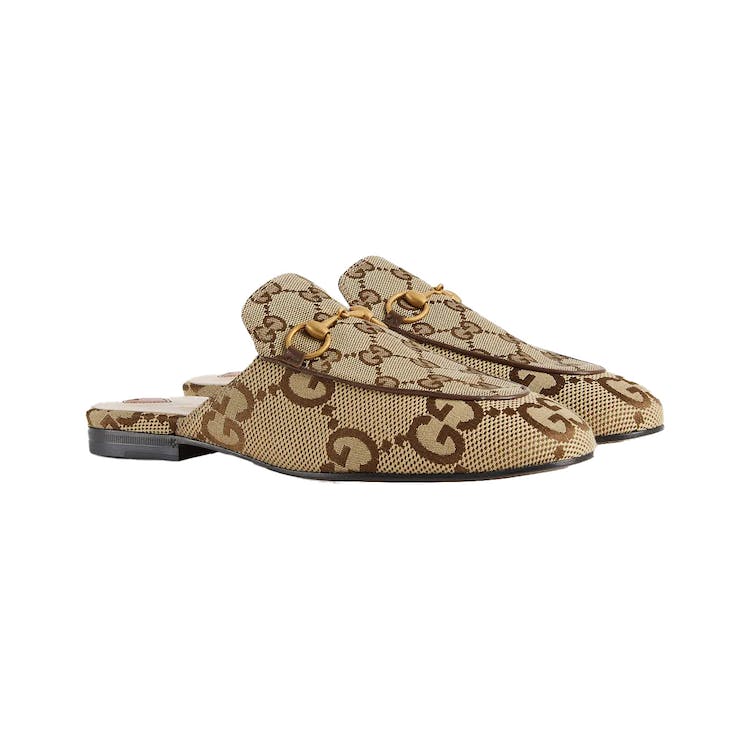 Image of Gucci Princetown Slipper Jumbo GG Camel Canvas