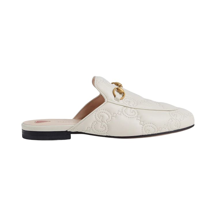 Image of Gucci Princetown Slipper White Embossed Leather