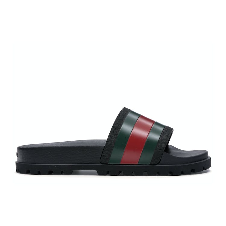 Image of Gucci Web Slide Sandal Black