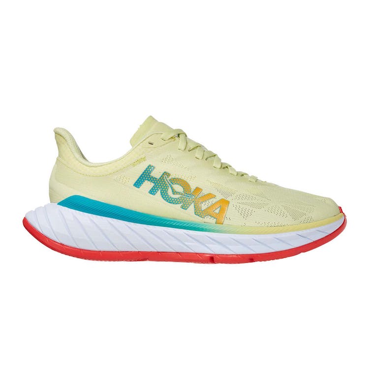 Image of Hoka One One Carbon X 2 Luminary Green Hot Coral (W)