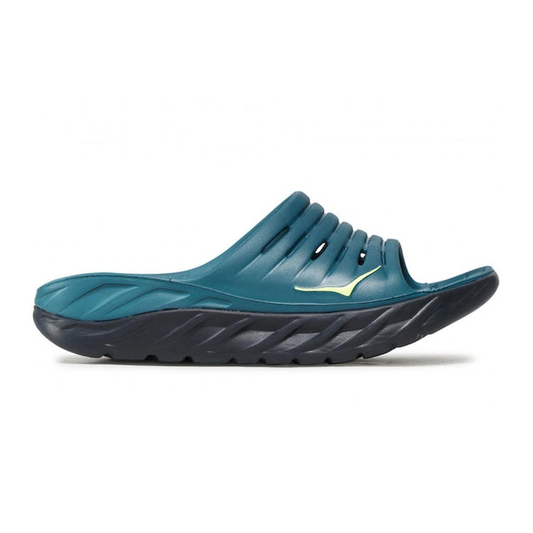 Image of Hoka One One Ora Recovery Slide 2 Blue Coral Butterfly
