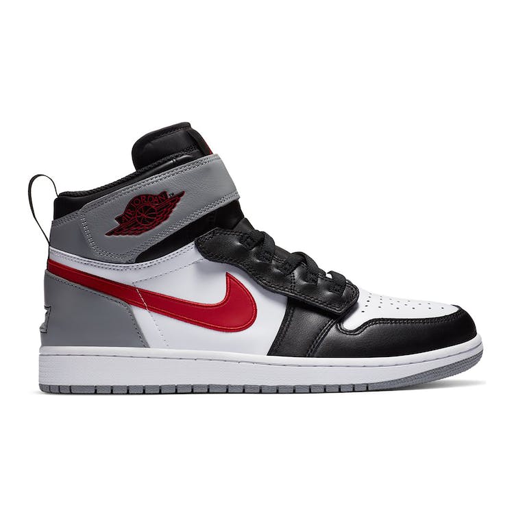 Image of Jordan 1 Flyease Black Particle Grey Gym Red (GS)