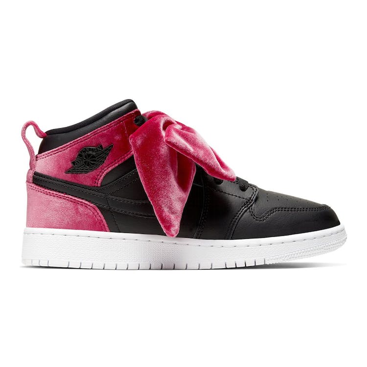 Image of Air Jordan 1 Mid Bow Black Noble Red (GS)