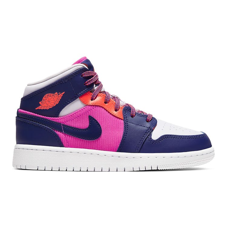 Image of Air Jordan 1 Mid Fire Pink Barely Grape (GS)