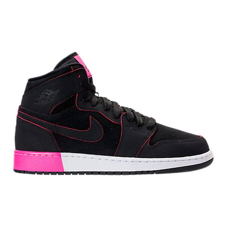 Image of Jordan 1 Retro High Black Hyper Pink White (GS)