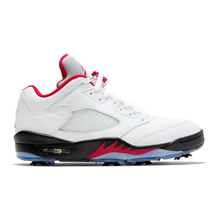 Image of Jordan 5 Retro Low Golf Fire Red (Silver Tongue)