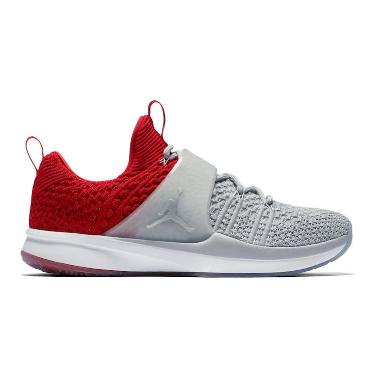 Image of Air Jordan Trainer 2 Flyknit Wolf Grey Gym Red