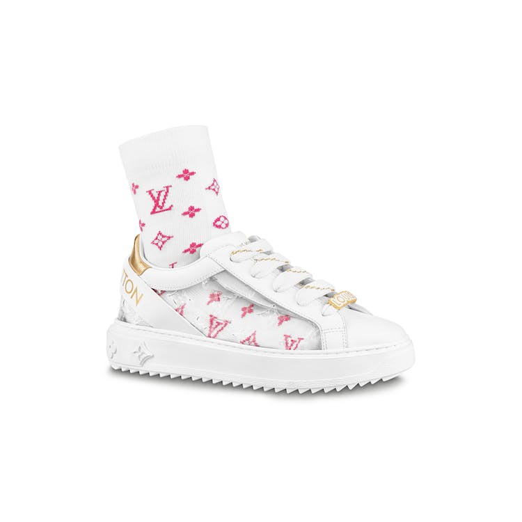 Image of Louis Vuitton Time Out Debossed Monogram Transparent Upper White Gold (W) (White Pink Socks Included)