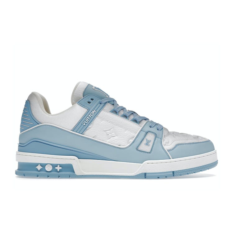 Image of Louis Vuitton Trainer Low White Sky Blue
