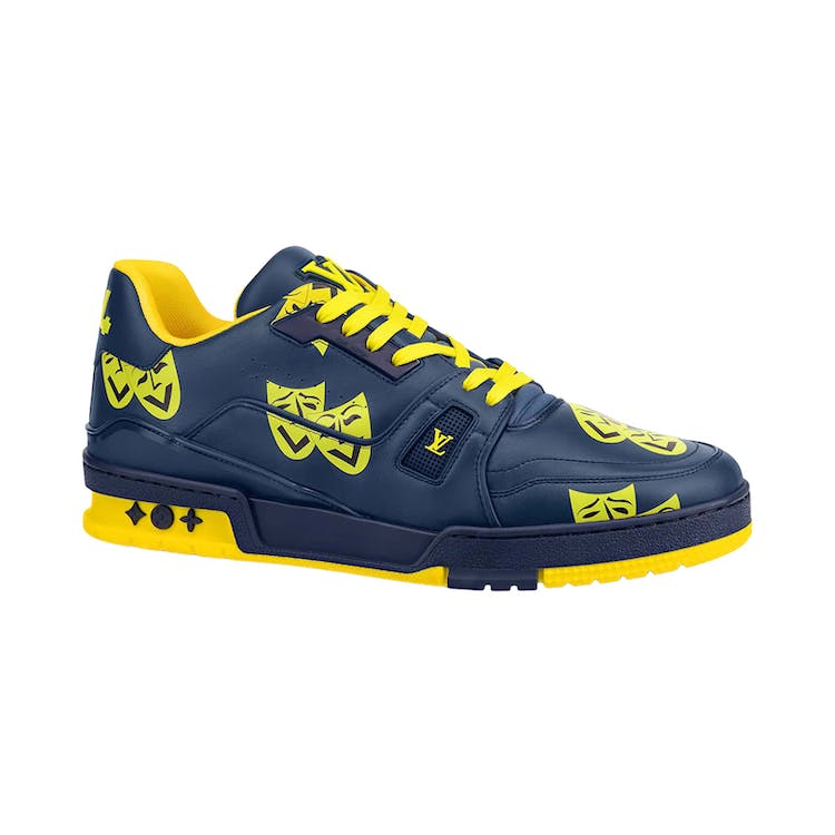 Image of Louis Vuitton Trainer Navy Yellow
