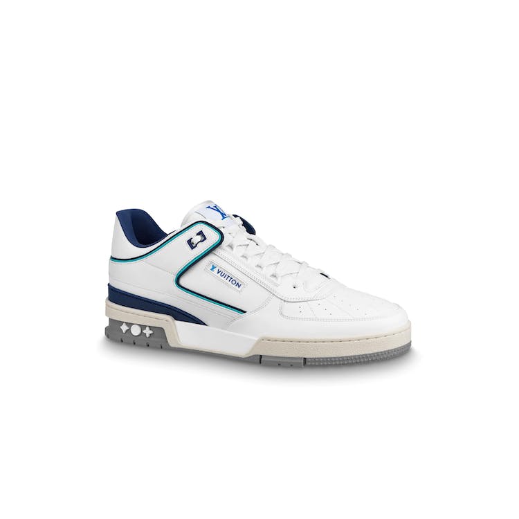 Image of Louis Vuitton Trainer Sneaker White Blue