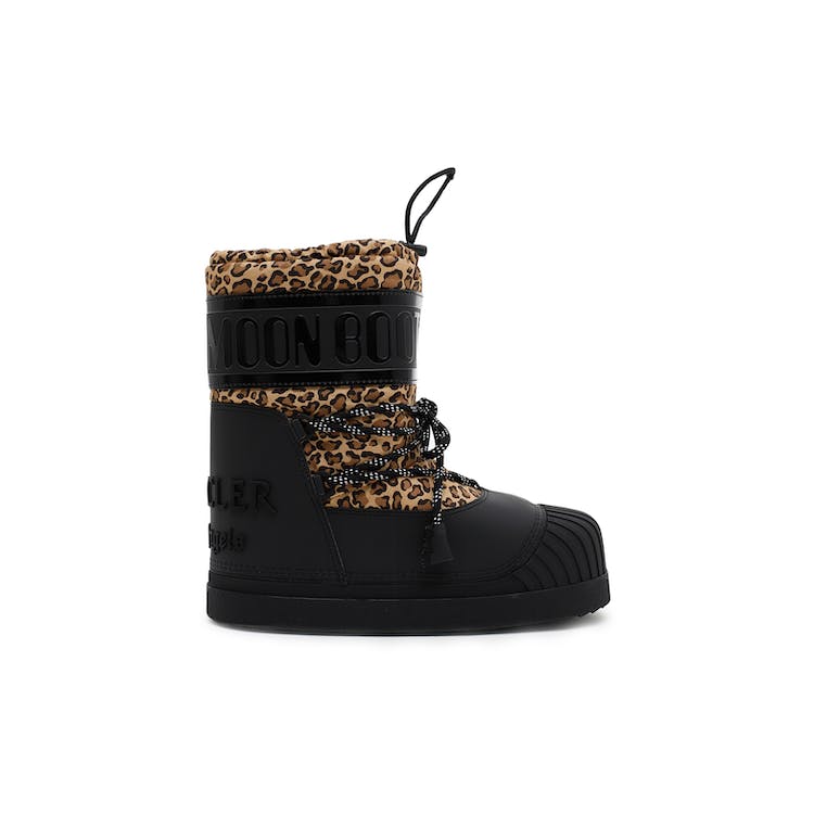 Image of Moncler Shedir Snow Boots Palm Angels Black Leopard Print