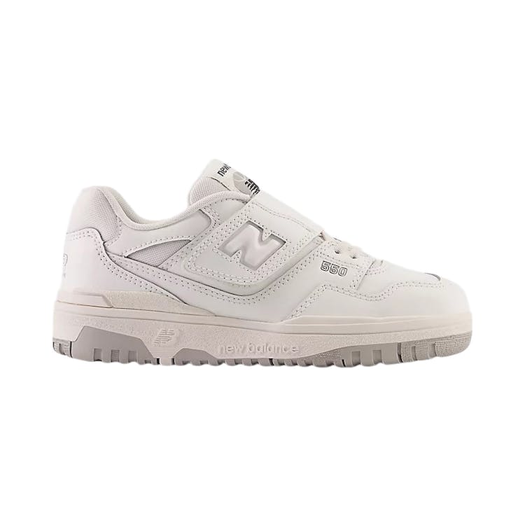 Image of New Balance 550 Bungee Lace Top Strap White Grey