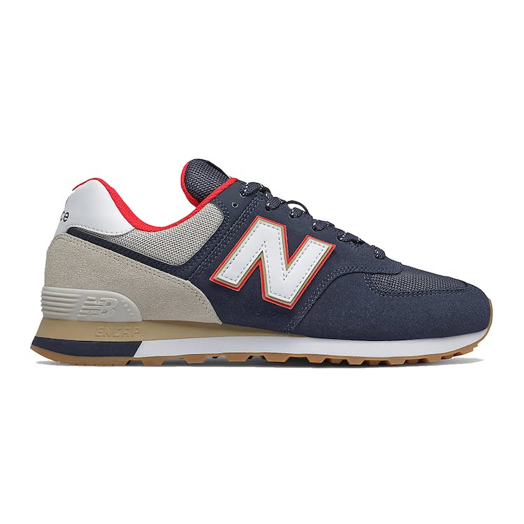 Image of New Balance 574 Navy Energy Red