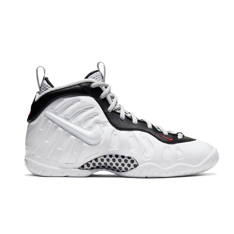 Image of Nike Air Foamposite Pro White Black University Red (GS)